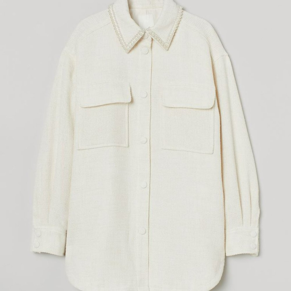 H&M Cream Button-Up Jacket - Picture 6 of 14